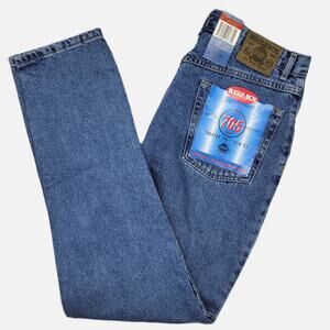 Bugle Boy Jeans Women's 12 Blue Denim Vintage 90s Rigid 100% Cotton High Rise